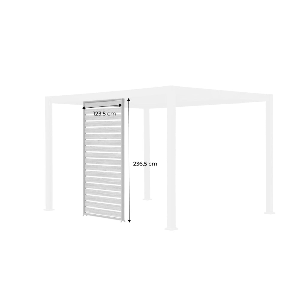 Persiana in alluminio da 1.3m per pergola a lamelle triomphe, beige
