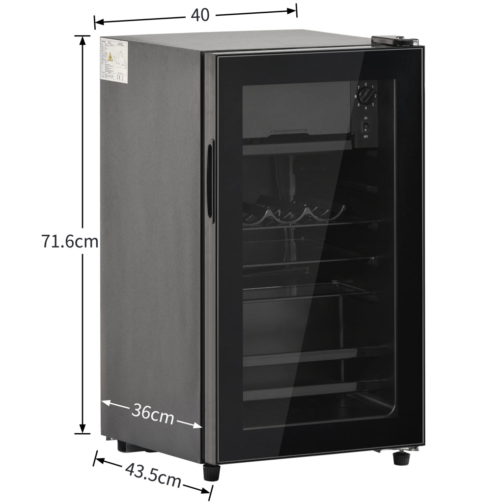 Frigorifero compatto a libera installazione 76 l con congelatore 6 l; compressore silenzioso e porta in vetro