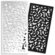 MACCHIE - Pannello in PVC traforato - Parasole Colore: bianco, Misura: 73x148 cm