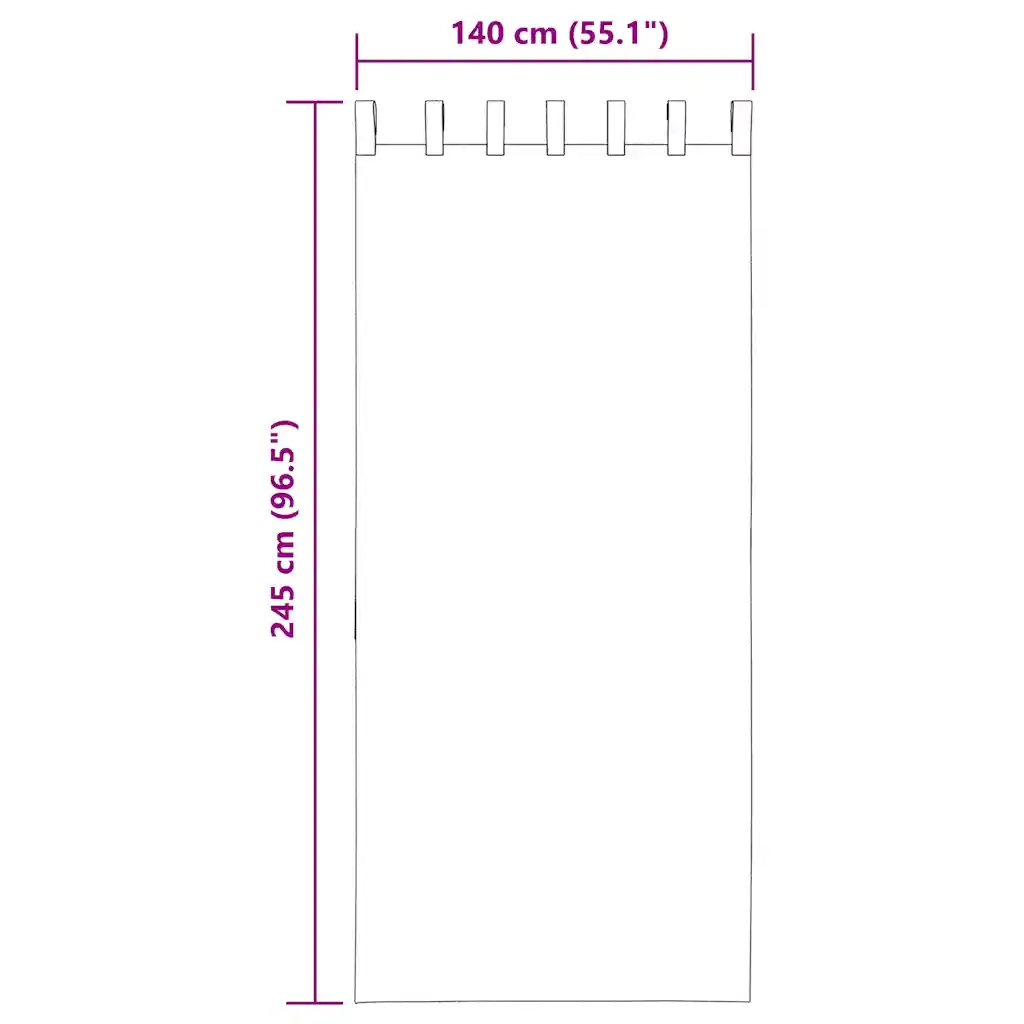 Tende in Voile con Tasche per Aste 2 pz Giallo