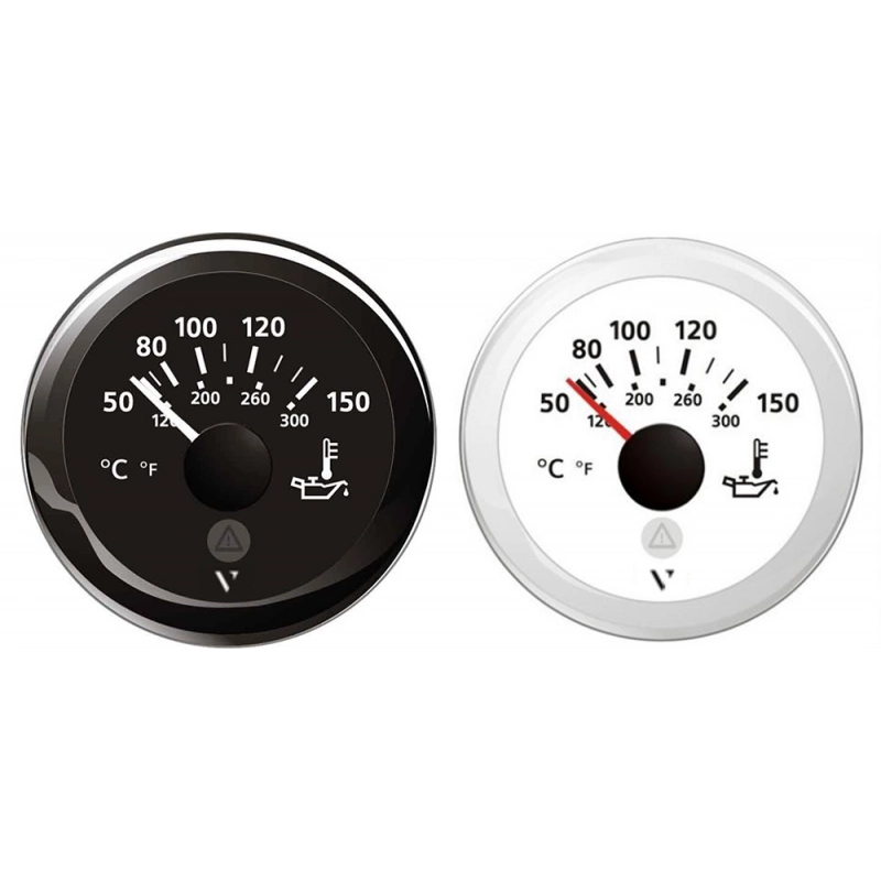 IND.TEMP.OLIO MOTORE NERO 12/24 V ENGINE OIL TEMPERATURE BLACK 50/150 °C 12/24V
