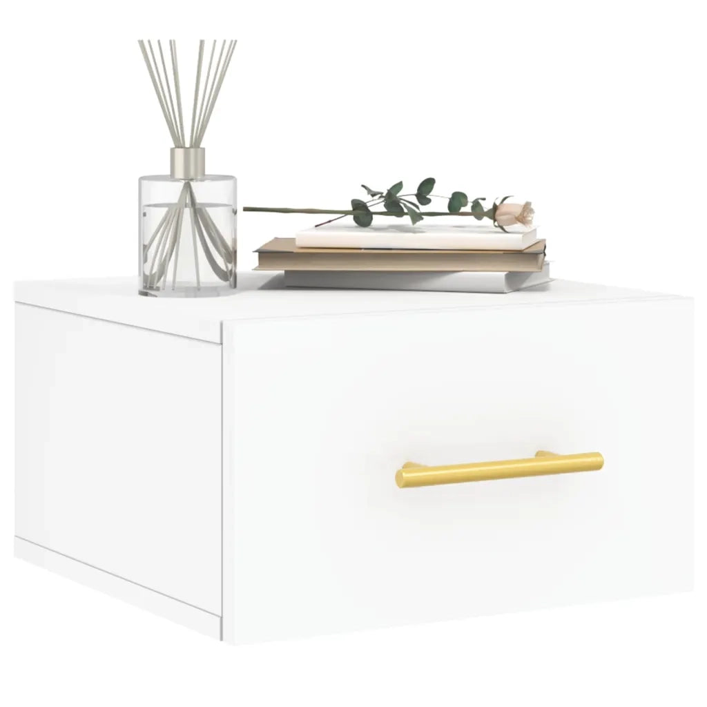 Comodini a Muro 2 pz Bianchi 35x35x20 cm 829789