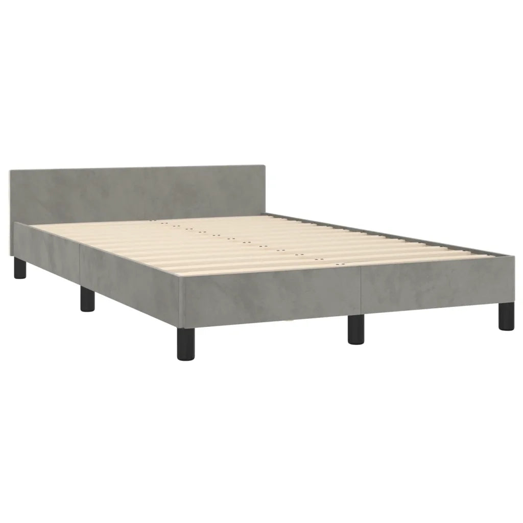 Giroletto senza Materasso Grigio Chiaro 120x200 cm Velluto 3125684
