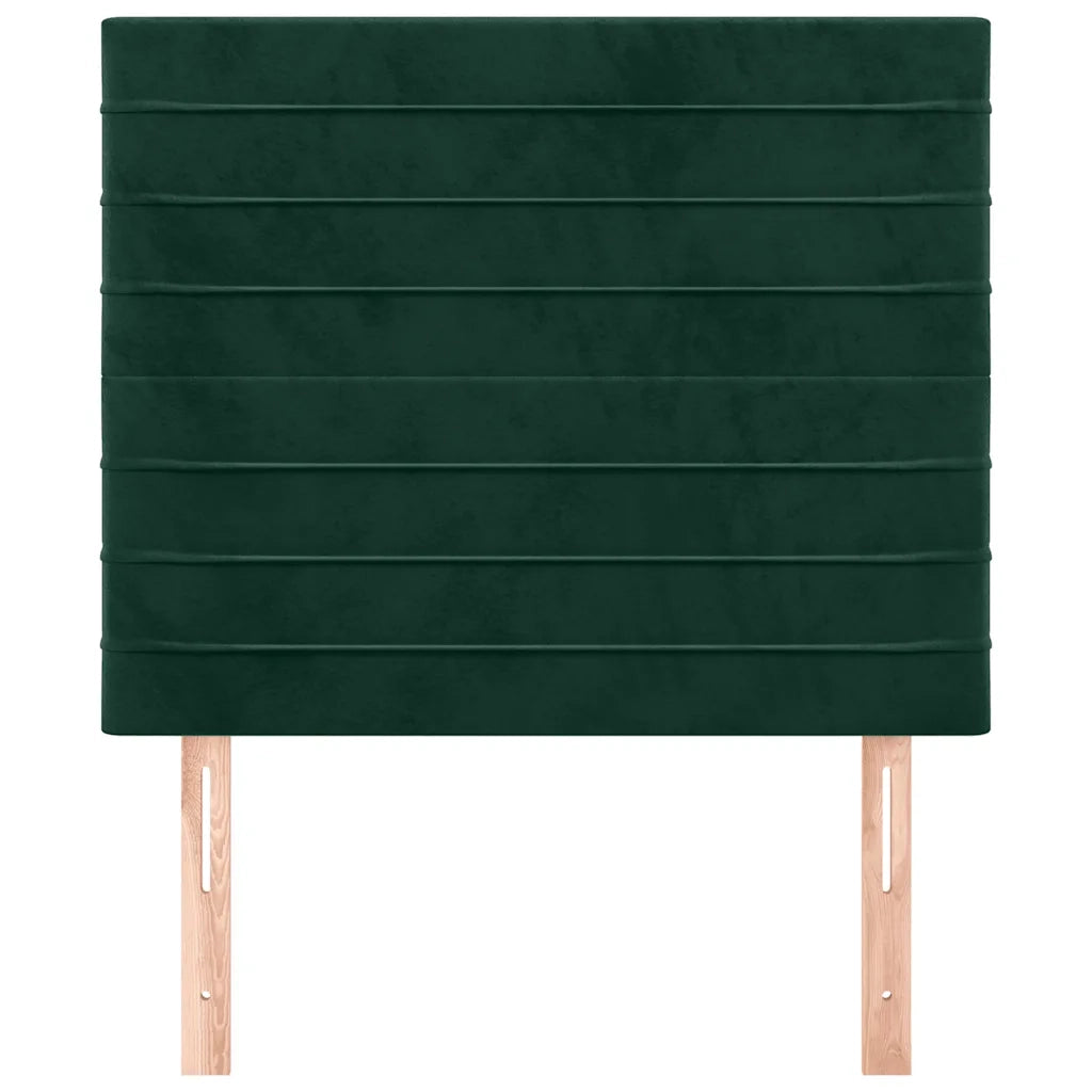 Testiera | Testata Verde Scuro 100x5x118/128 cm Velluto