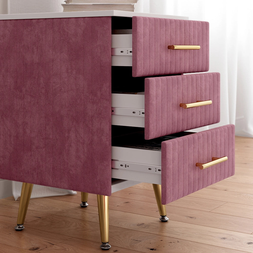 Vicco Comodino rosa 41 x 62 cm Set di 2