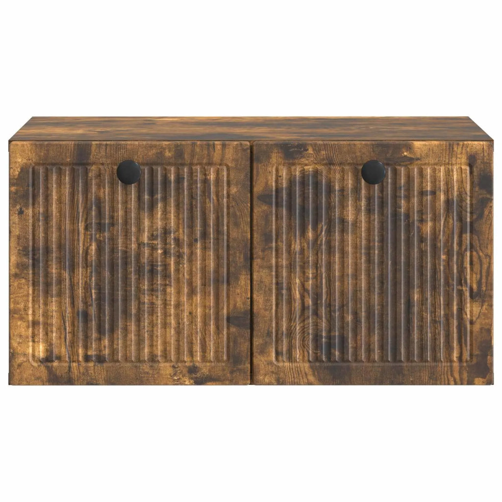 Mobile Porta TV da Muro-Credenza per TV sospesa Rovere Fumo 59,5 x 41 x 30 cm 520669