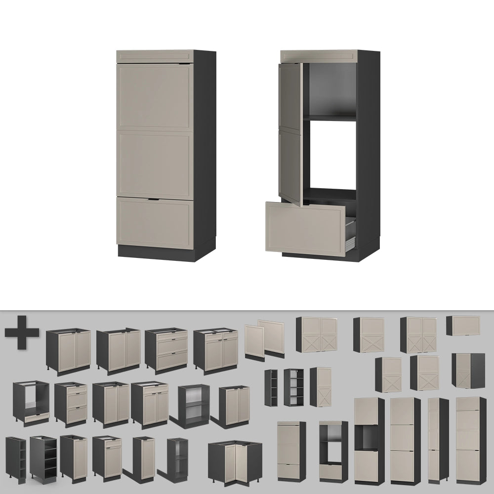 Vicco Set mobili bagno GrigioBeige 60 cm
