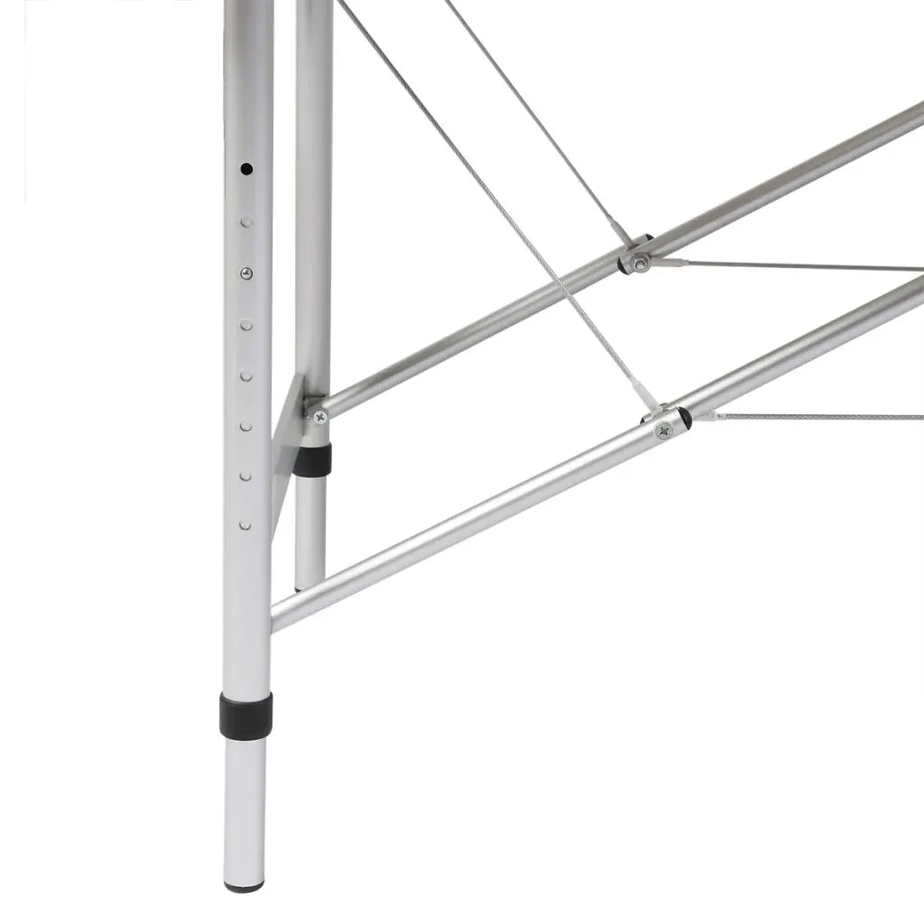 Lettino Massaggio Pieghevole Crema 3 Zone con Telaio Alluminio CFW5010268