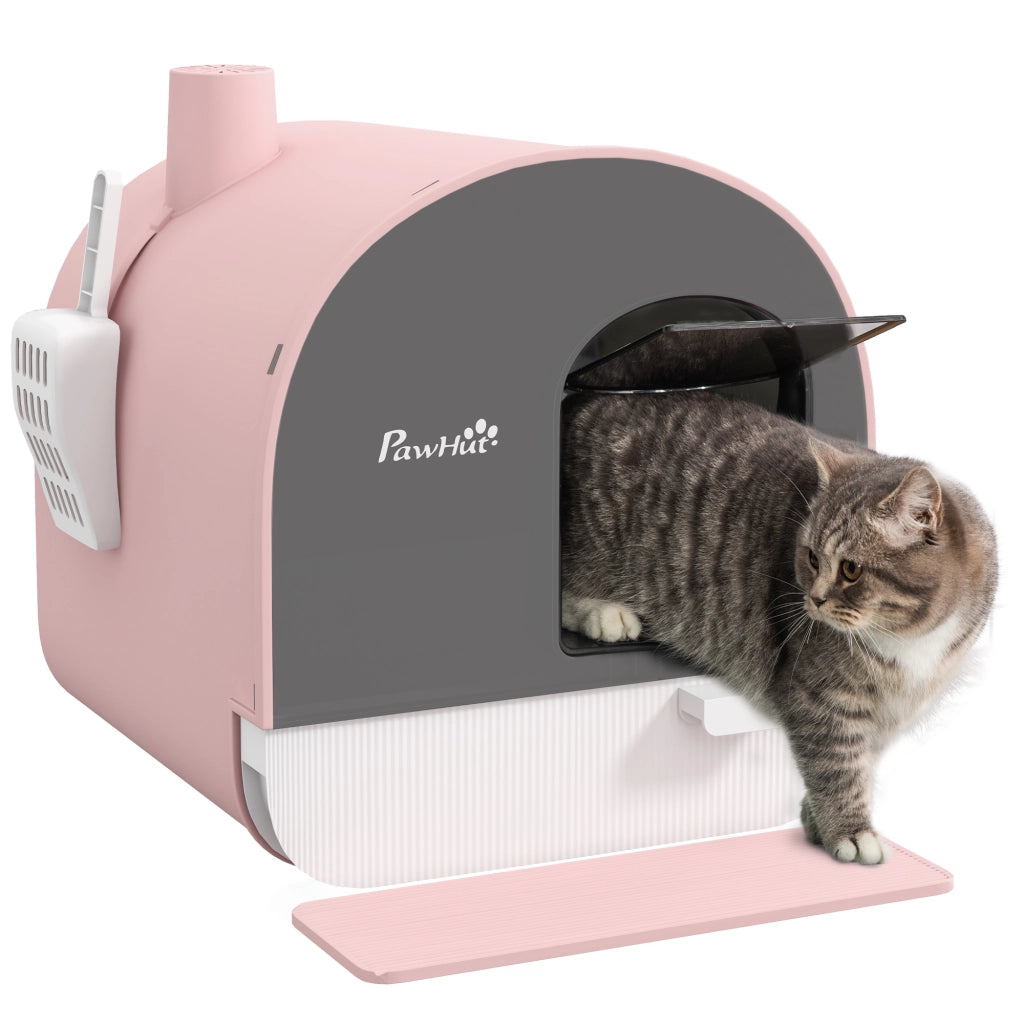 Lettiera per Gatti Chiusa con Filtri ¨C Minimal ¨C Rosa 43x44x47 cm