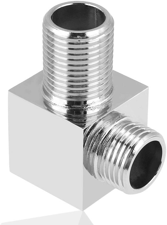 Connettore per doccia a muro, montaggio nascosto, finitura cromata, adatto per la camera da bagno, pannello metallico 6x6cm, compatibile con doucheslang G1/2