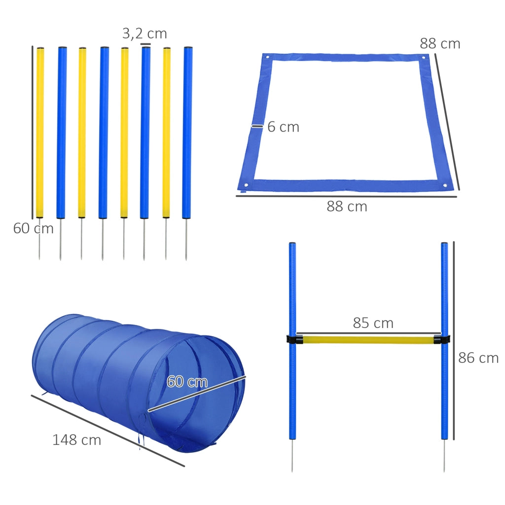 Set Agility per Cani ¨C zephmum ¨C Giallo e Blu