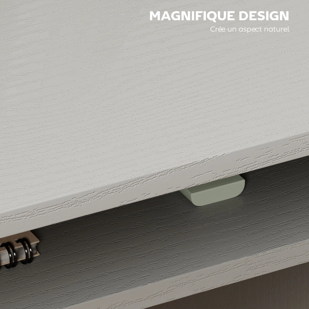 Scrivania computer con ripiano ¨C Zephmum ¨C Grigio 90x50x74 cm