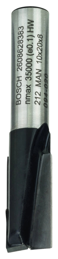 2608628383 - Fresa dritta, 8 mm, D1 10 mm, L 20 mm, G 51 mm 8 mm, D1 10 mm, L 20 mm, G 51 mm