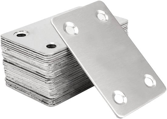 Pannello scorrevole 30 pezzi - Supporto in acciaio inossidabile - Piattaforma di connessione - Sostegno per la riparazione - 120 viti - Finitura a setole d'argento