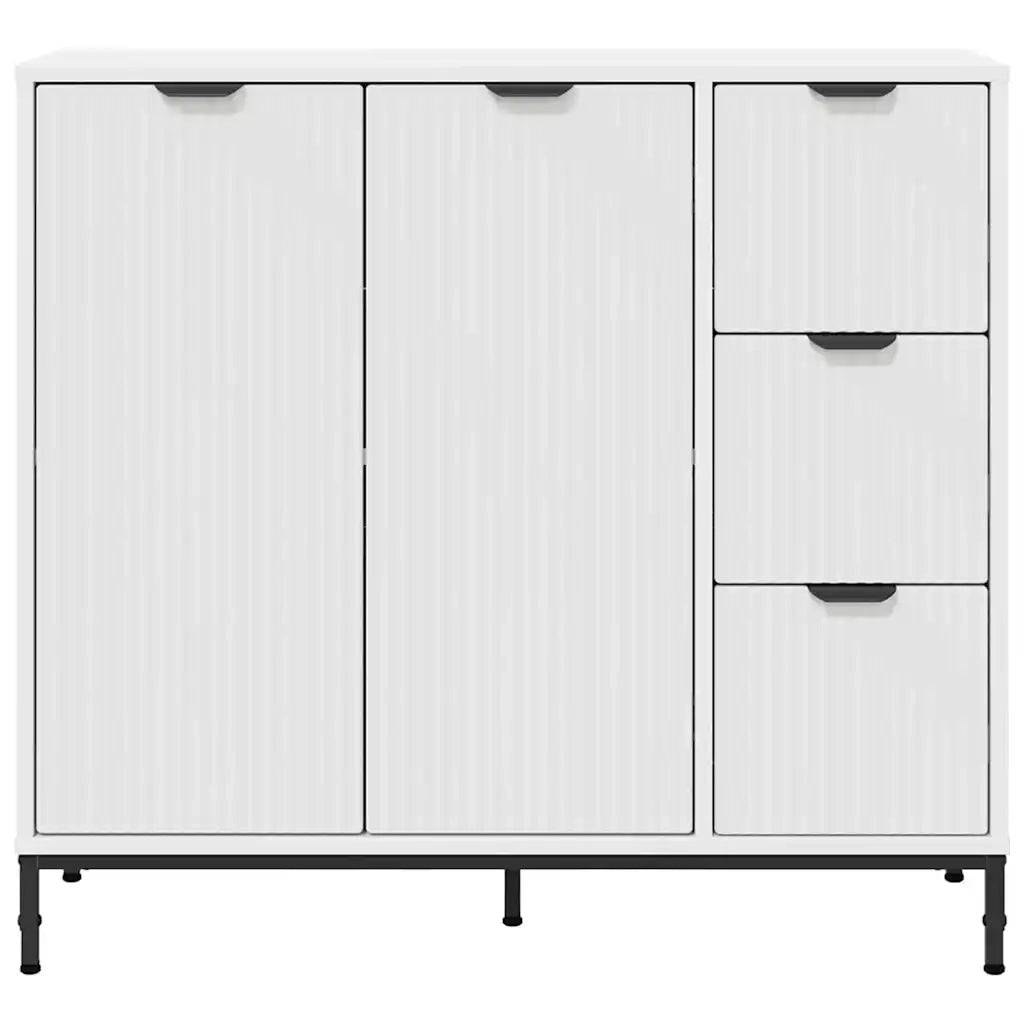 Credenza-Buffet-Armadio da cucina Bianco 89.5 x 33 x 82 cm Legno multistrato