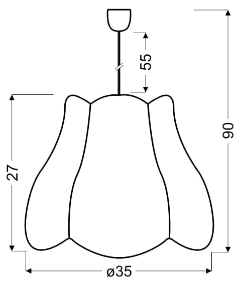 Candellux Zuza lampada a sospensione Ø35 tessuto E27