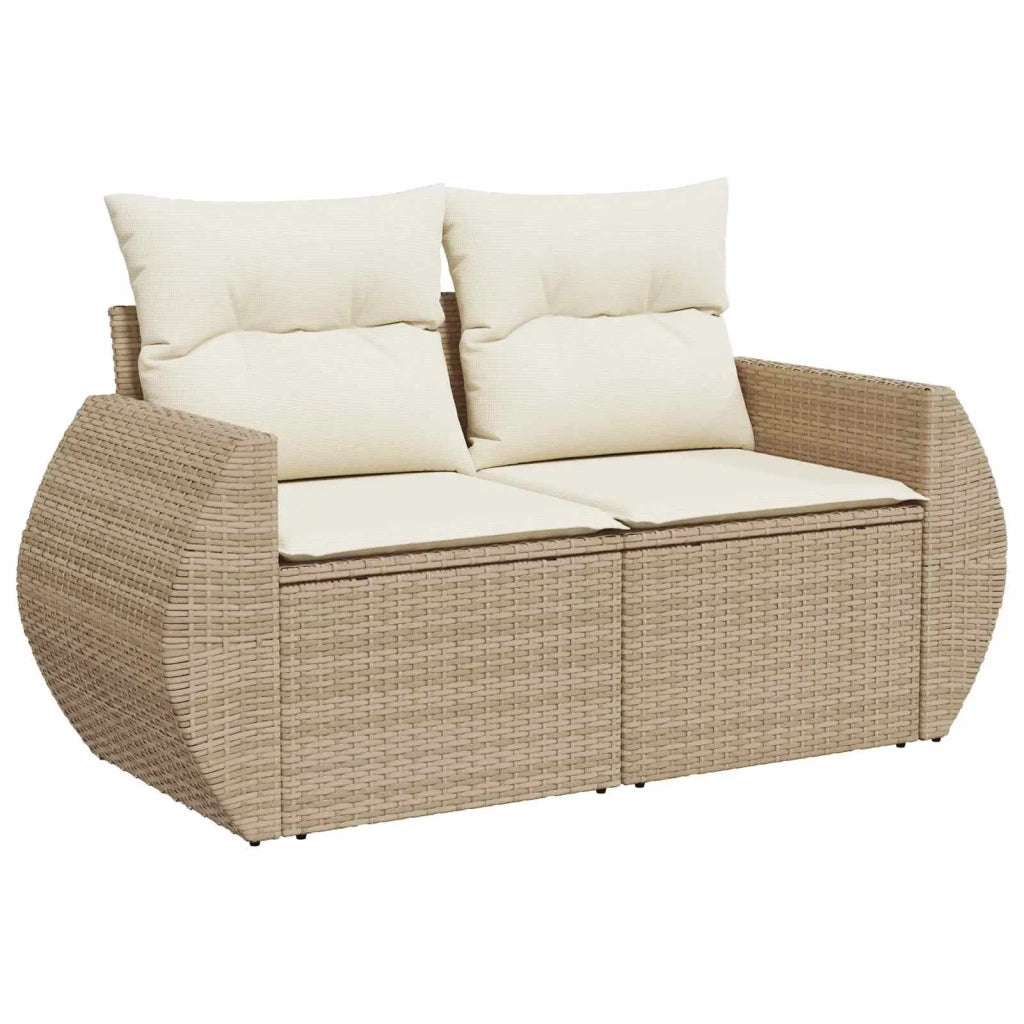 Set di divani 8 pz Beige e Bianco Crema 3448446