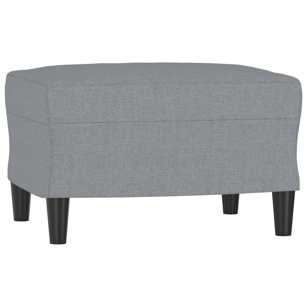 Set Divani 4 pz con Cuscini Grigio Chiaro in Tessuto