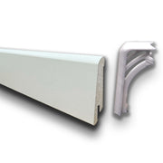 Kit N.5 Proteggiangoli esterni coordinati ai nostri Battiscopa in fibra di legno bianchi - Inclinato 60x15 fibra di legno SKU-6064 bianco