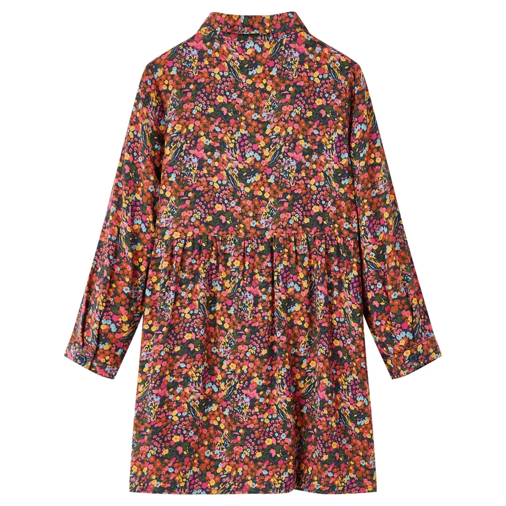 Abito da Bambina a Maniche Lunghe Multicolore 104 14903