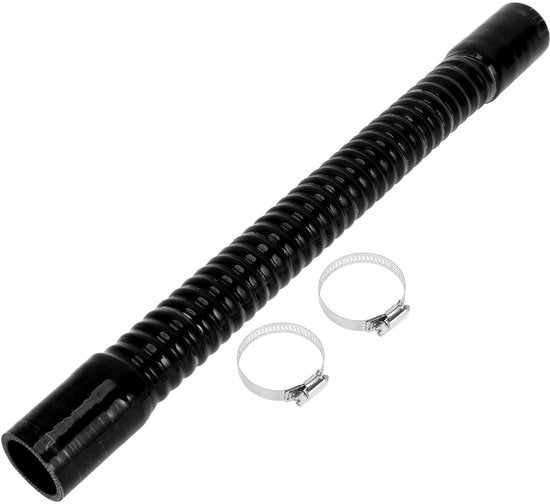 Cavo di raffreddamento 500 mm - Materiale siliconico - Diametro interno 38 mm - Resistente a temperature fino a 300℃ - Tessuto a più strati - Nero - Cavo di raffreddamento siliconico