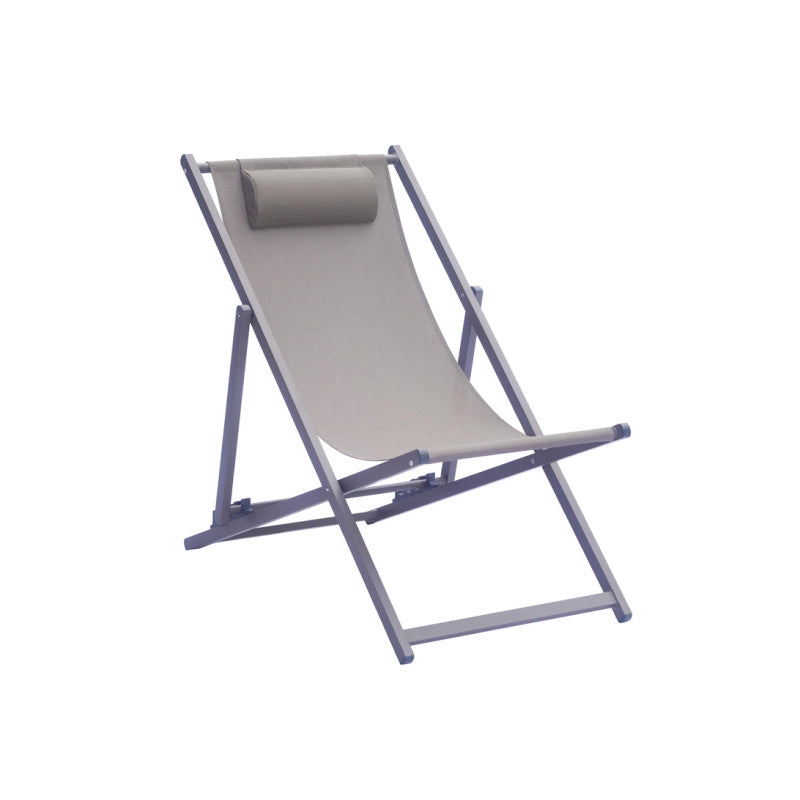 Set Di 4 Sdrai Mare Alluminio Tortora/Text Tortora Moia