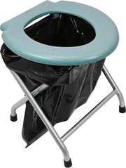 Water Closet Portatile con Struttura in Metallo - Argento - WC Portatile