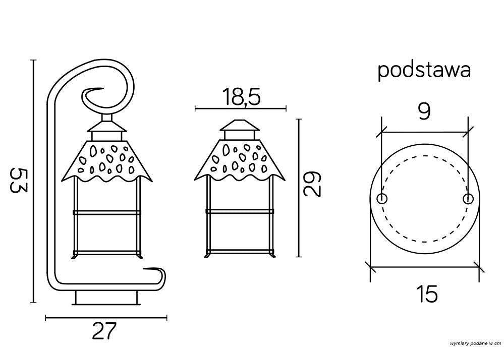 Lampada esterna da terra Cadiz nera E27 IP43 SU-MA