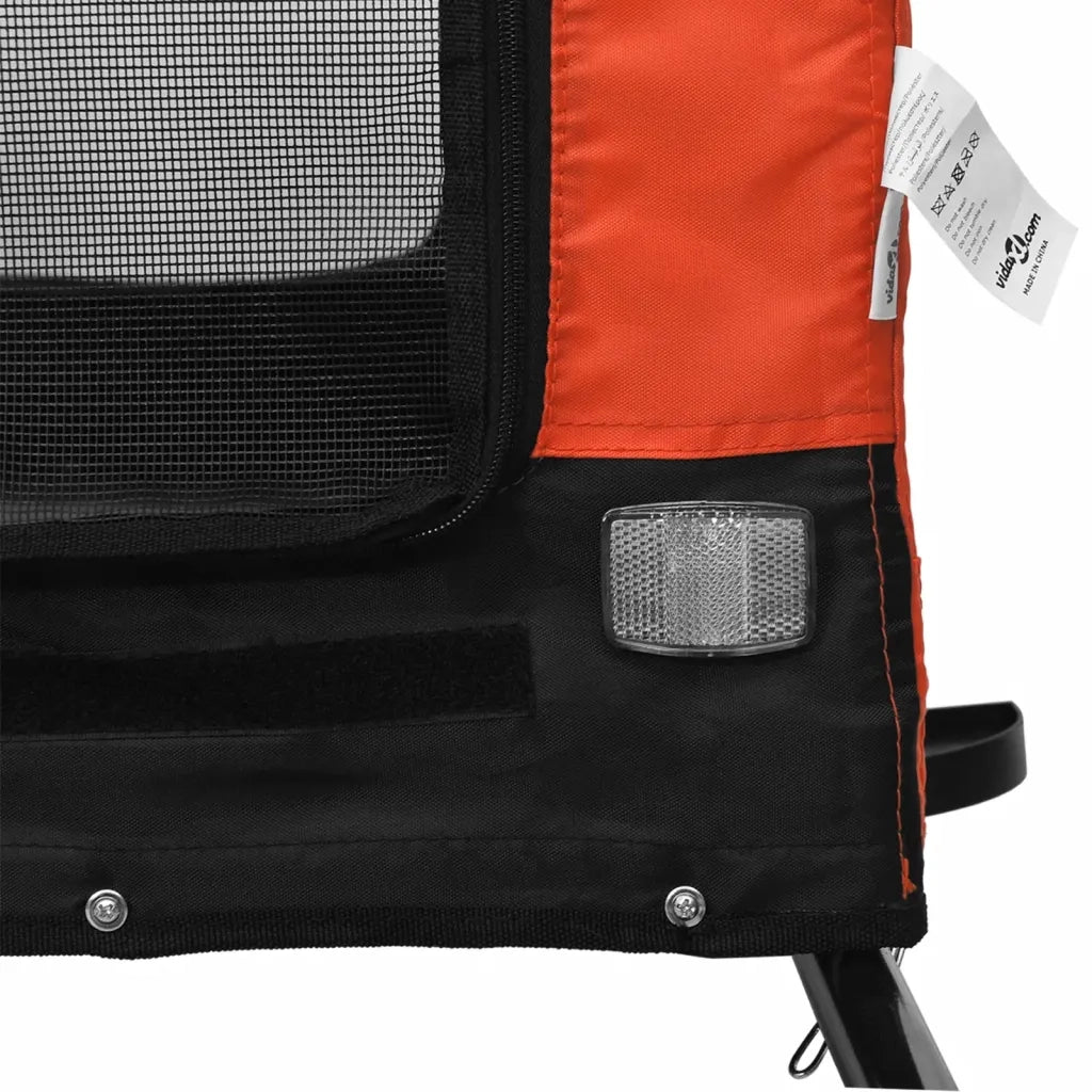 Rimorchio da Bici per Animali Arancione e Nero Oxford e Ferro 94026