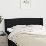 Testiera ad Orecchio-Testata con Orecchie Nera 147x16x78/88 cm in Tessuto 191997