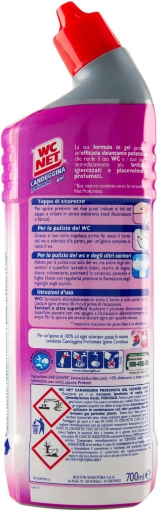 WC NET SET 2 CONFEZIONI GEL CANDEGGINA PROFUMATA 700 ML L'UNA