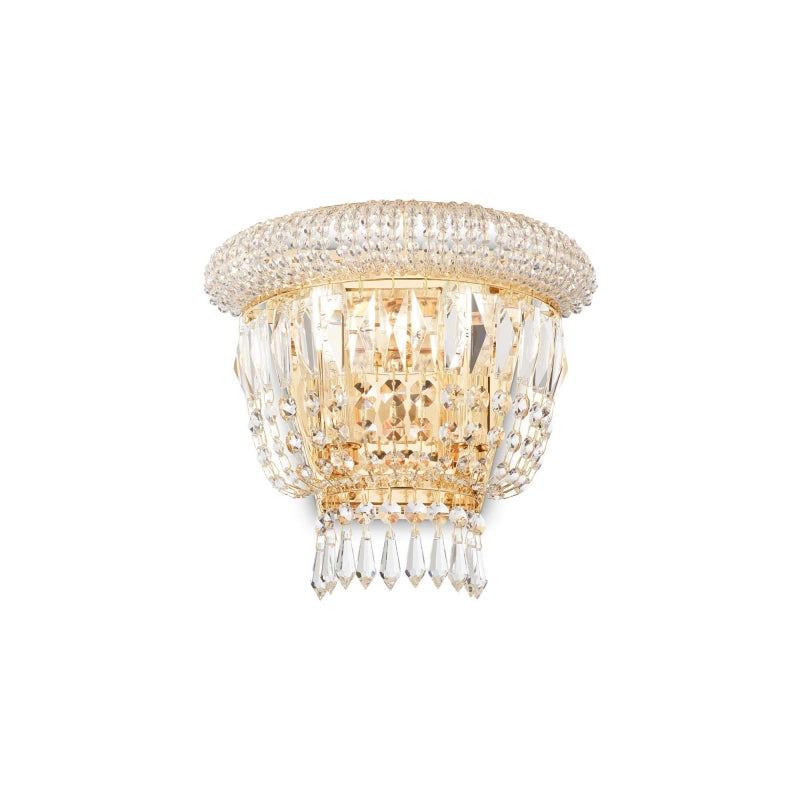 Lampada Da Parete Dubai Ap2 Ottone Ideal-Lux