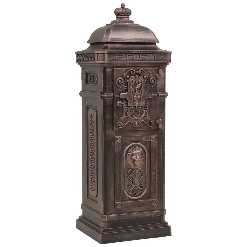 Cassetta della Posta in Alluminio Inossidabile Vintage Bronzo 43892