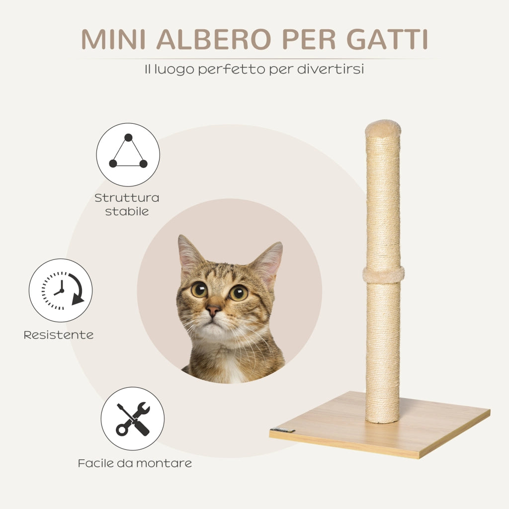 Tiragraffi per Gatti con Palo in Sisal ¨C Xylo ¨C Beige 60 cm