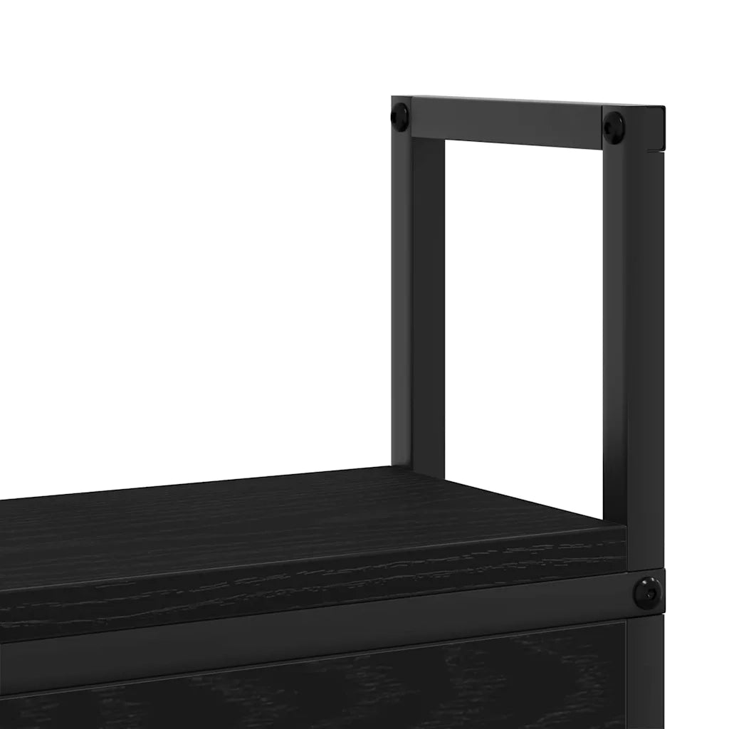 Testiera con Stazione di Carica e Storage Rovere nero 859810