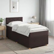 Letto box spring con materasso Marrone Scuro 90 x 200 cm 3451387