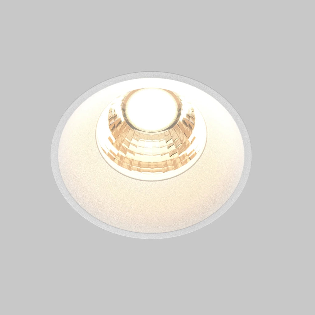 Maytoni Lampada da Incasso Round 1 luce LED integrato bianco alluminio