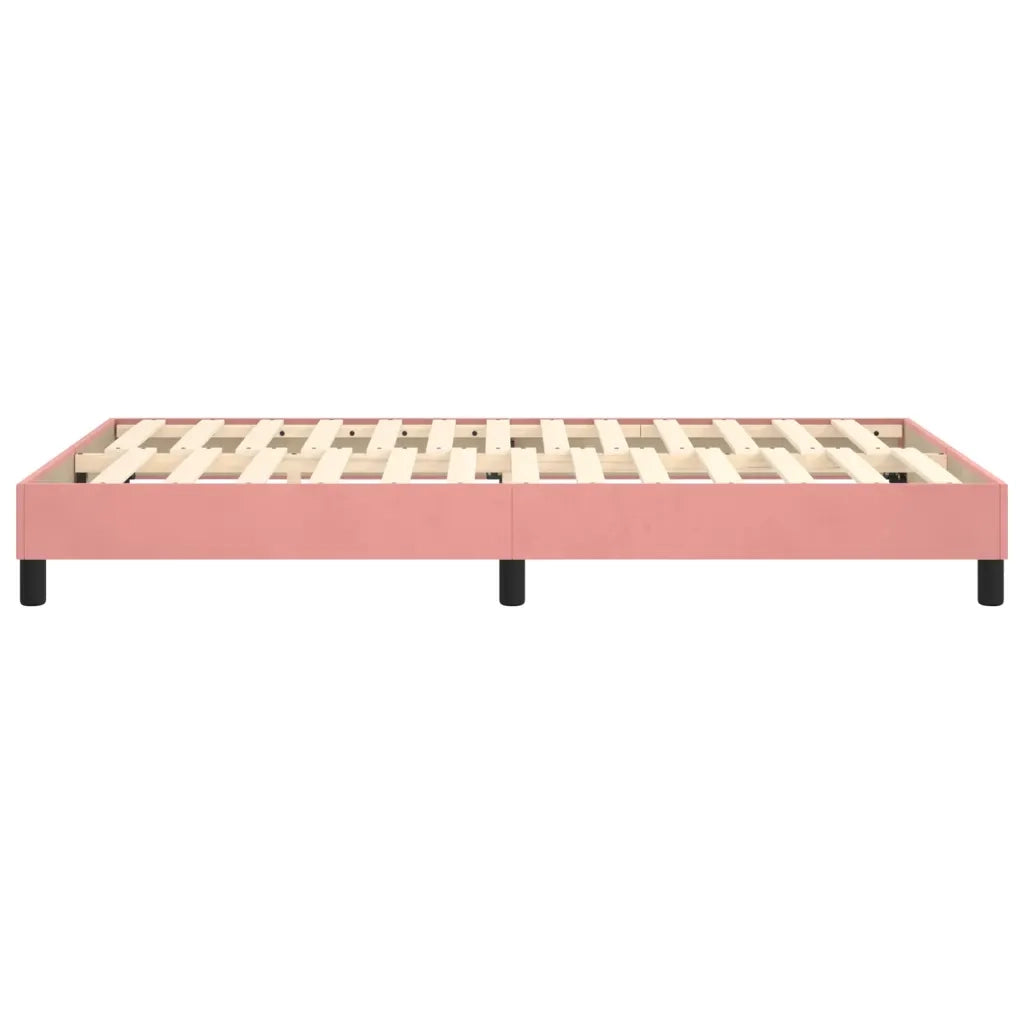 Struttura Letto a Rete a Molle Rosa 120x200 cm in Velluto 3120765