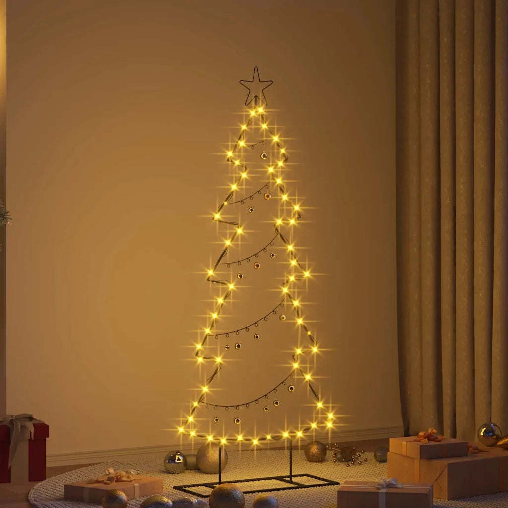 Albero di Natale in metallo con supporto Nero 150 cm Acciaio 42019189
