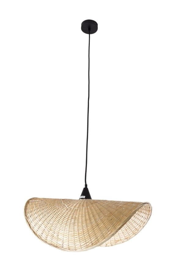 Lampada a sospensione rattan nero Koshi Maxlight E27 P0498
