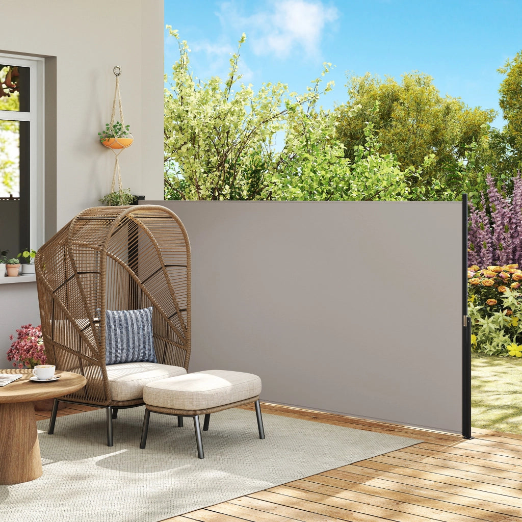 Tenda da sole laterale estraibile ¨C Minimal ¨C Grigio chiaro 300x140 cm