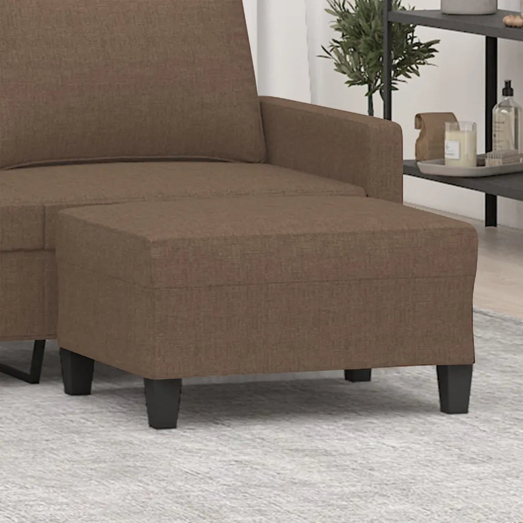 Poggiapiedi Marrone 70x55x41 cm in Tessuto 349350