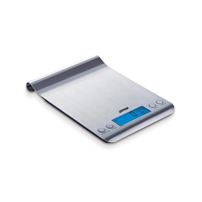 BILANCIA DIGITALE CUCINA ZHS520 ZEPHIR  KG 5/GR 1 ACCIAIO 2XAA NON INCLUSE