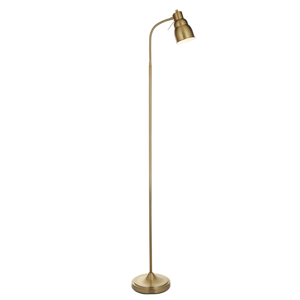 Lampada terra industrial ottone braccio flex GU10 Endon