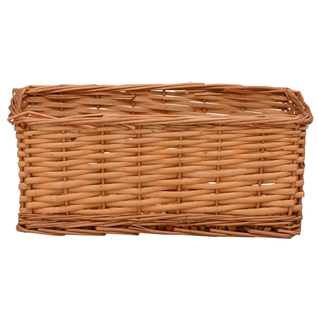 Set Cestini Impilabili 4 pz Marroni in Salice 286981