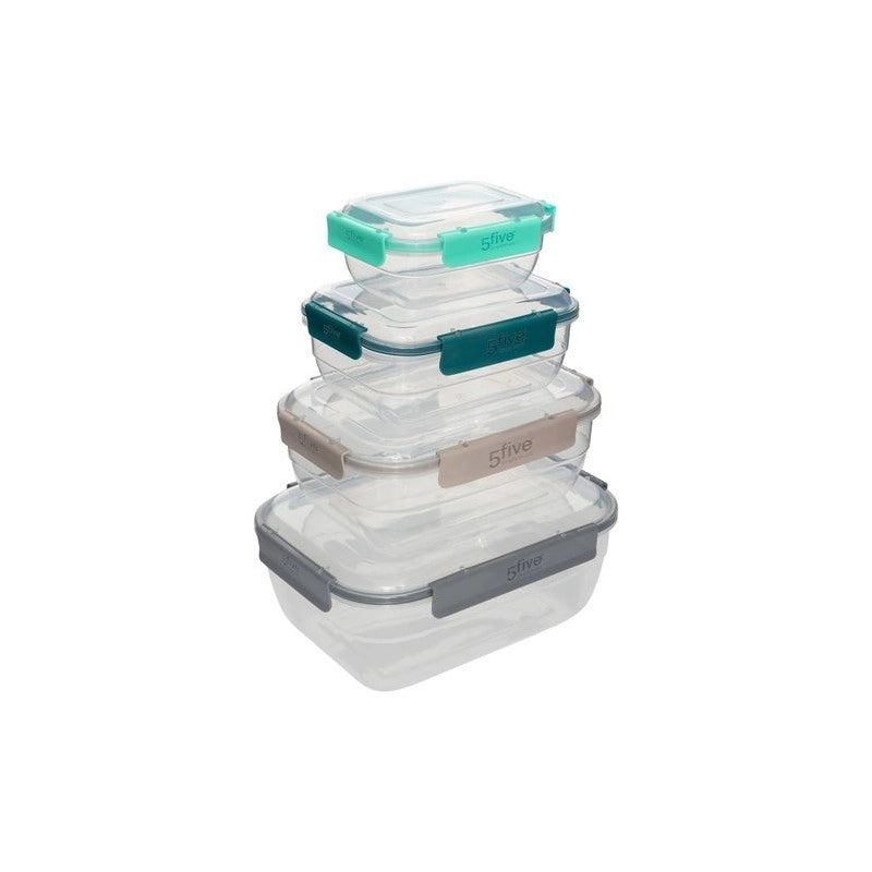 Set 4 scatole rettangolari in plastica Klic