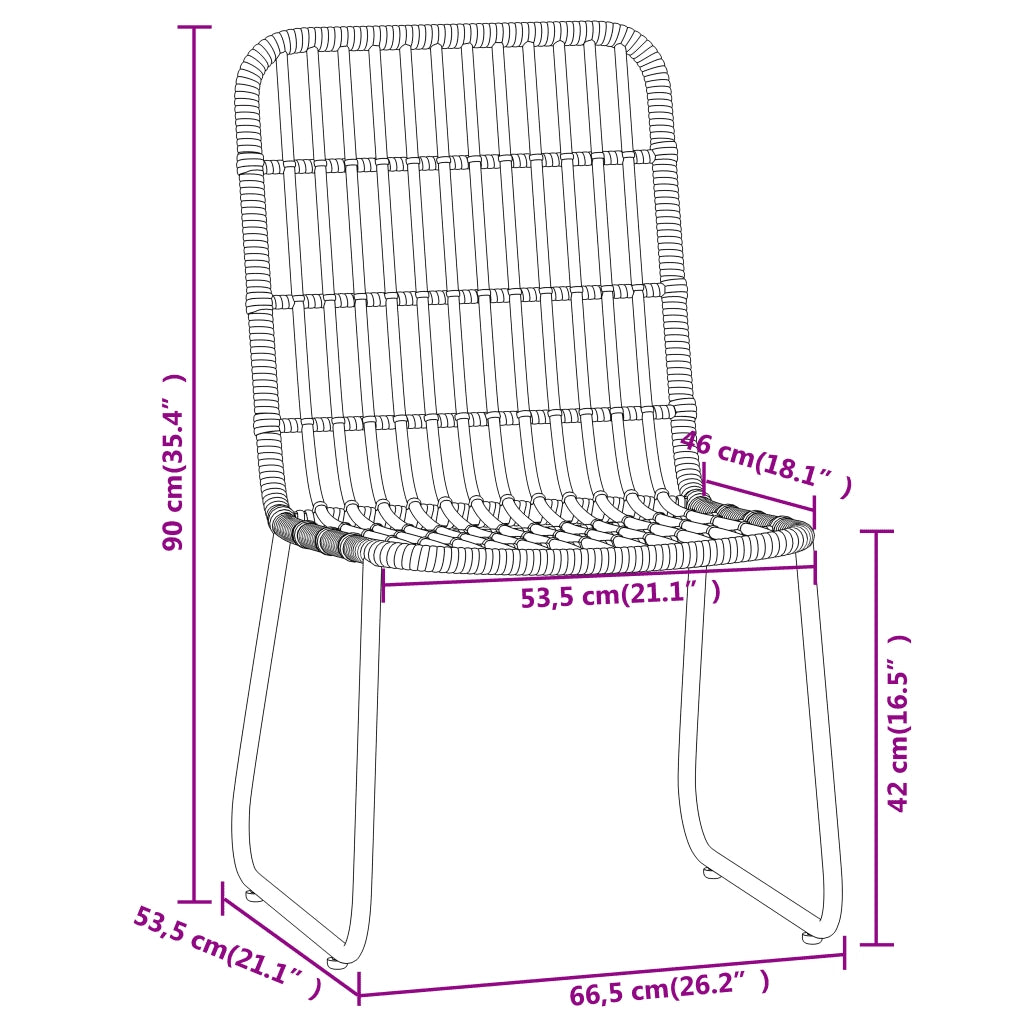 Set da Pranzo per Giardino 9 pz con Cuscini Nero 3099172