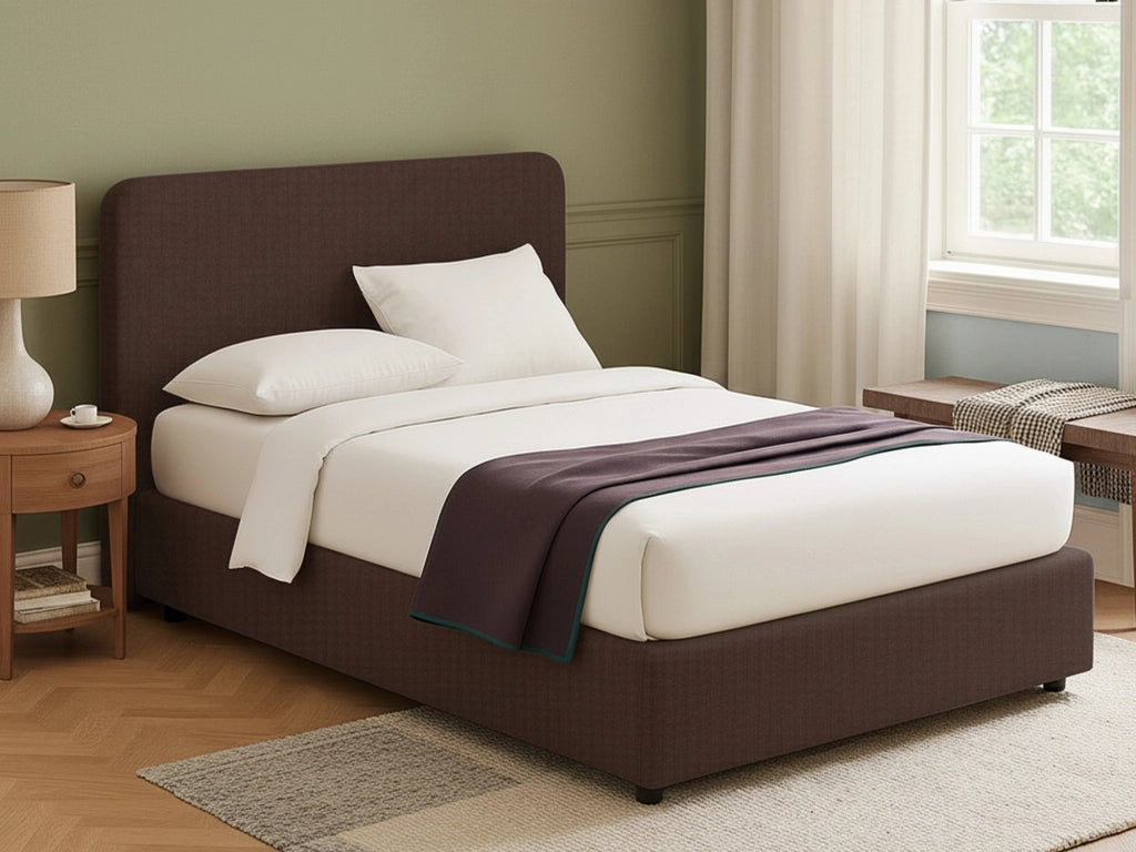Telford, Letto Piazza e Mezza Sfoderabile Made in Italy, Marrone