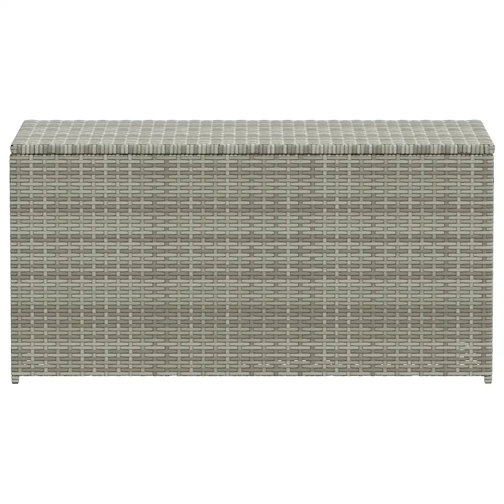 Baule da Giardino in Polyrattan 100x50x50 cm Grigio 46473