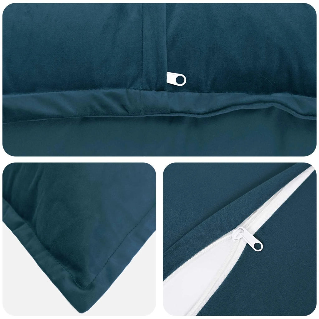 Cuscino con cuscino HOUTEN 12 pz Blu Velluto 935076